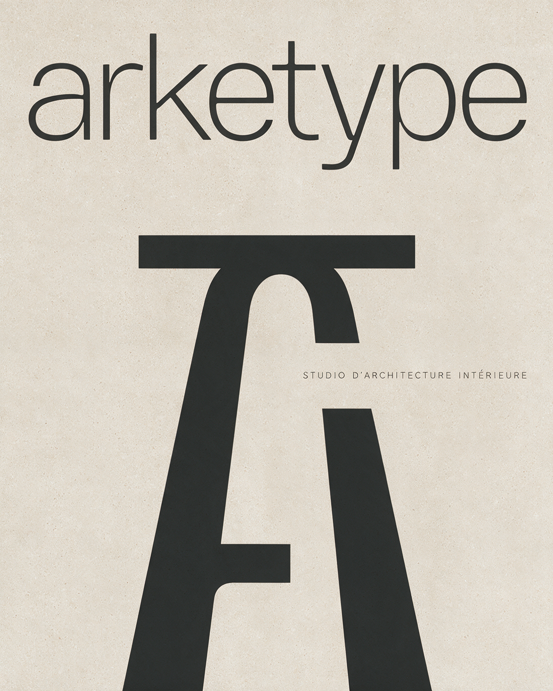 Affiche identité visuelle Arketype, studio d’architecture intérieure